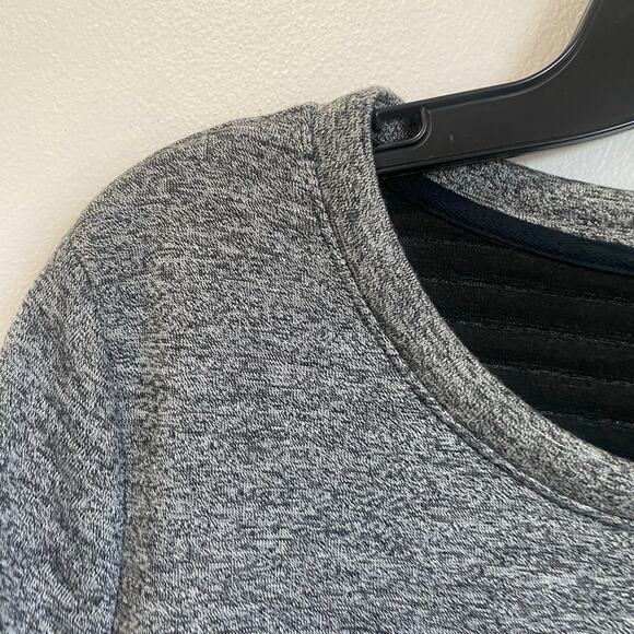 Lou & Grey A-line Gray Black Lined Stretch Career Work Dress Size Large - Picture 4 of 8